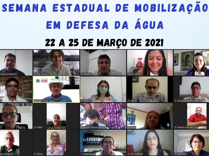 Apresentações da Semana Estadual de Mobilização em Defesa da Água estão disponíveis no canal Youtube