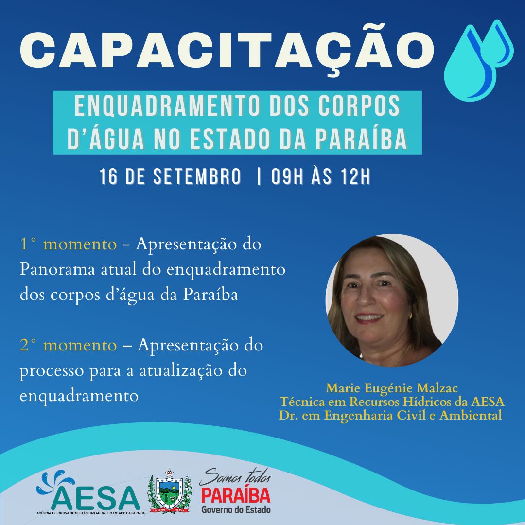 Aesa promove capacitação gratuita sobre qualidade da água de rios e açudes