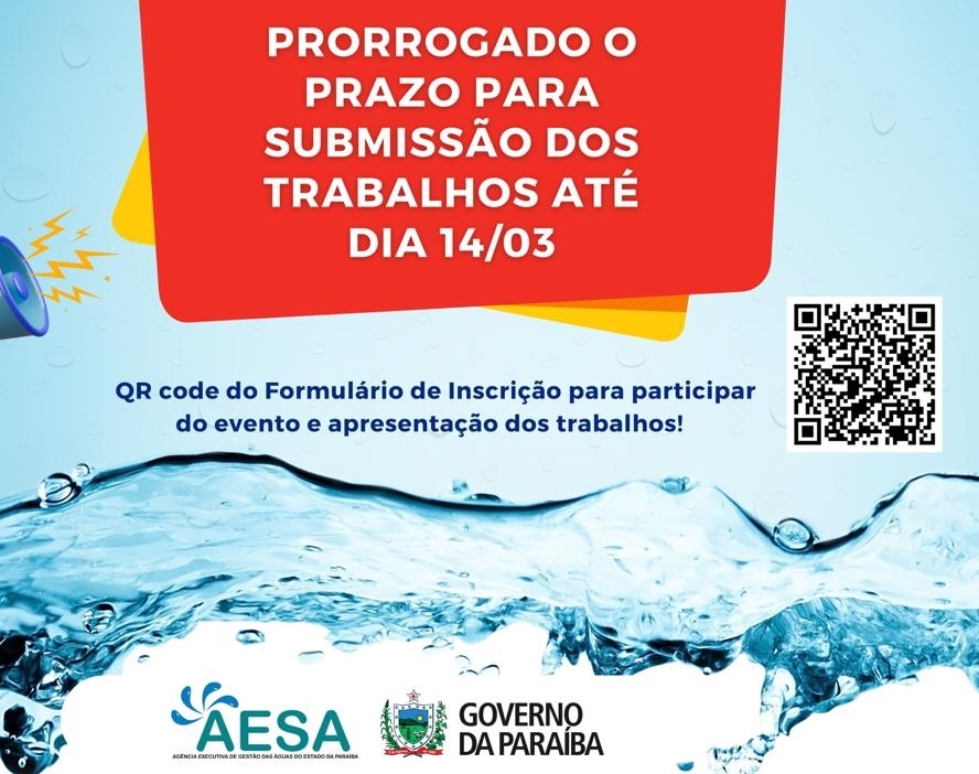 Inscrição de trabalhos para Simpósio Paraibano de Recursos Hídricos encerra nesta terça-feira