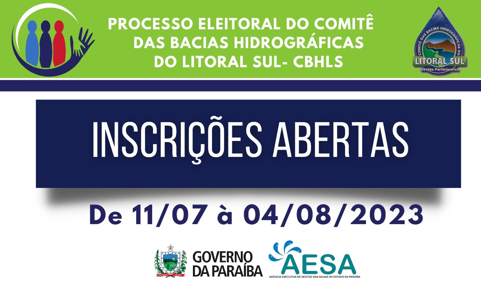 Aberta as inscrições para o Processo Eleitoral do Comitê das Bacias Hidrográficas do Litoral Sul